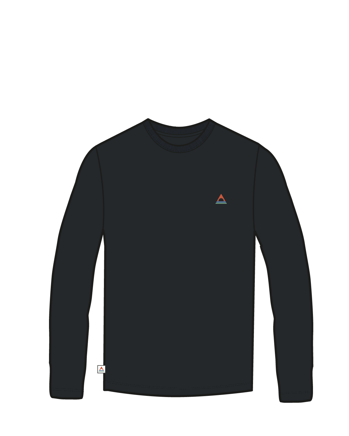 Classic Logo Recycled Cotton LS T-Shirt - Black