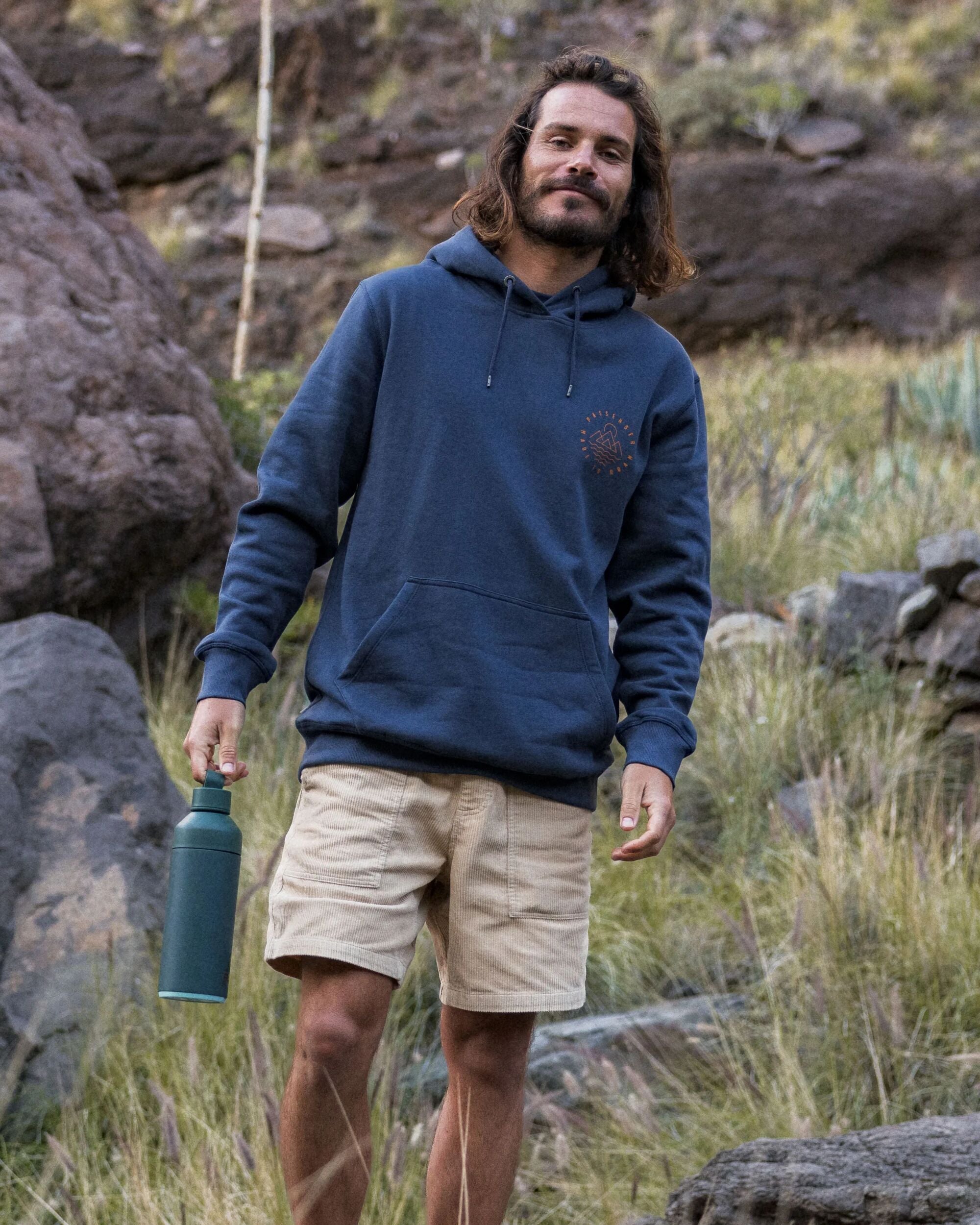 Escapism Recycled Cotton Hoodie - Rich Navy