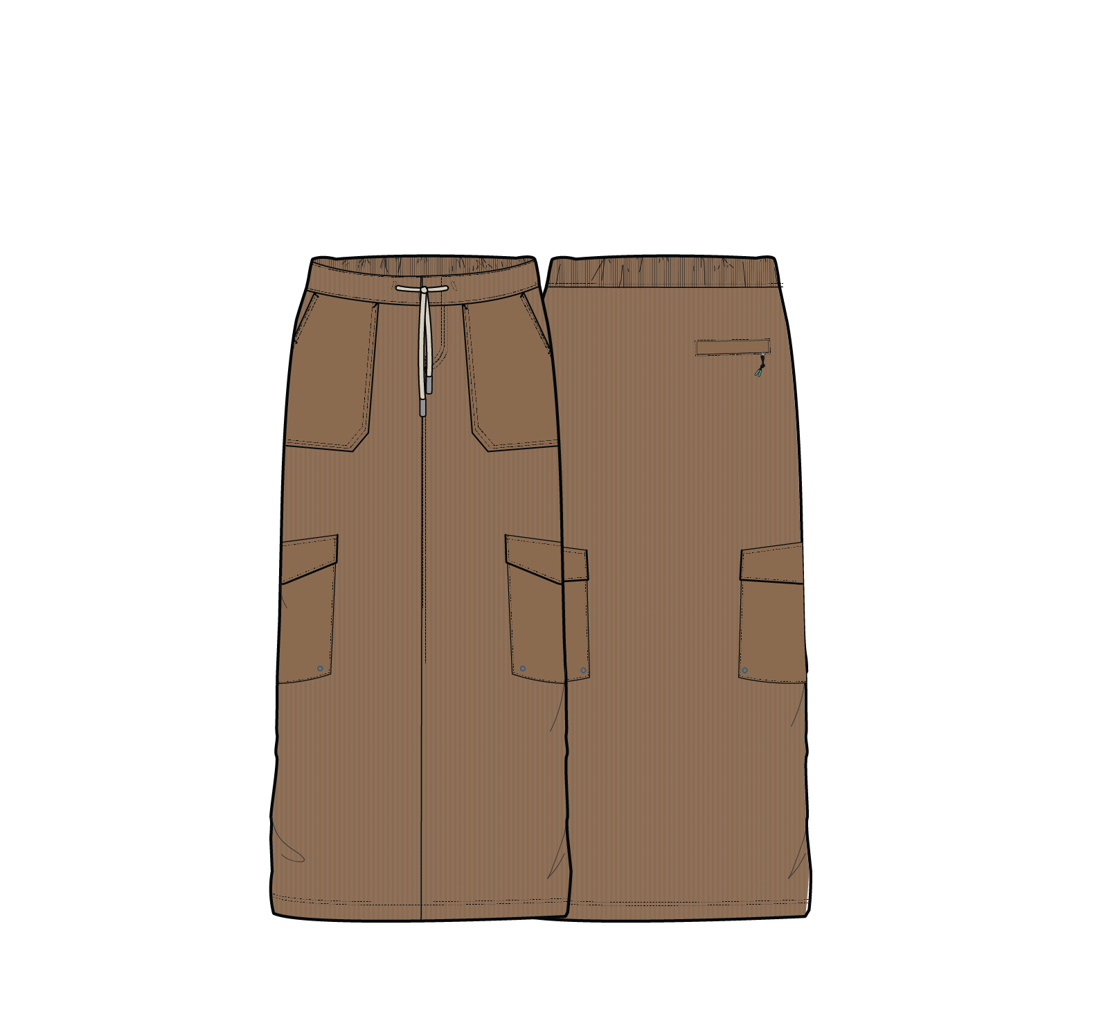 Avian Cord Maxi Skirt - Biscuit
